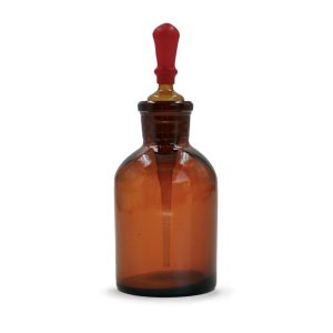 Amber apothecary bottle with dropper